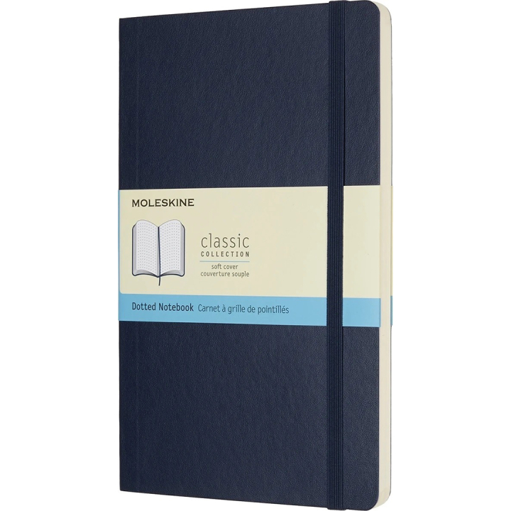 Classic Soft Cover Notebook Large Blue Dotted ryhmässä Paperit ja Lehtiöt / Kirjoitus ja muistiinpanot / Muistikirjat @ Pen Store (136828)