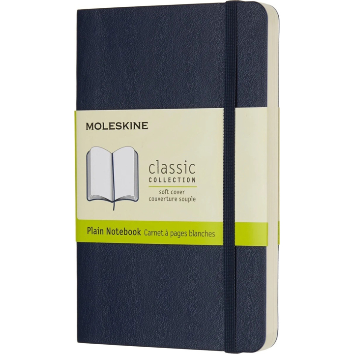 Classic Soft Cover Notebook Pocket Blue Viivaton ryhmässä Paperit ja Lehtiöt / Kirjoitus ja muistiinpanot / Muistikirjat @ Pen Store (136832)