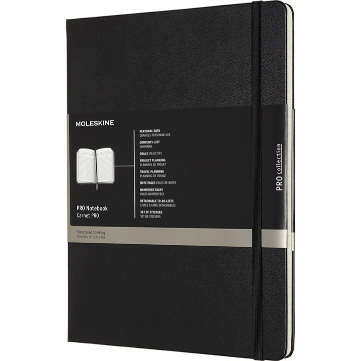 Pro Hard Cover Notebook XL Black Viivallinen ryhmässä Paperit ja Lehtiöt / Kirjoitus ja muistiinpanot / Muistikirjat @ Pen Store (136836)