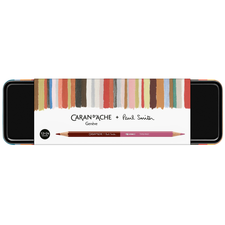 Bicolor Paul Smith 12‑setti + sivellin ryhmässä Kynät / Taiteilijakynät / Akvarellikynät @ Pen Store (137004)