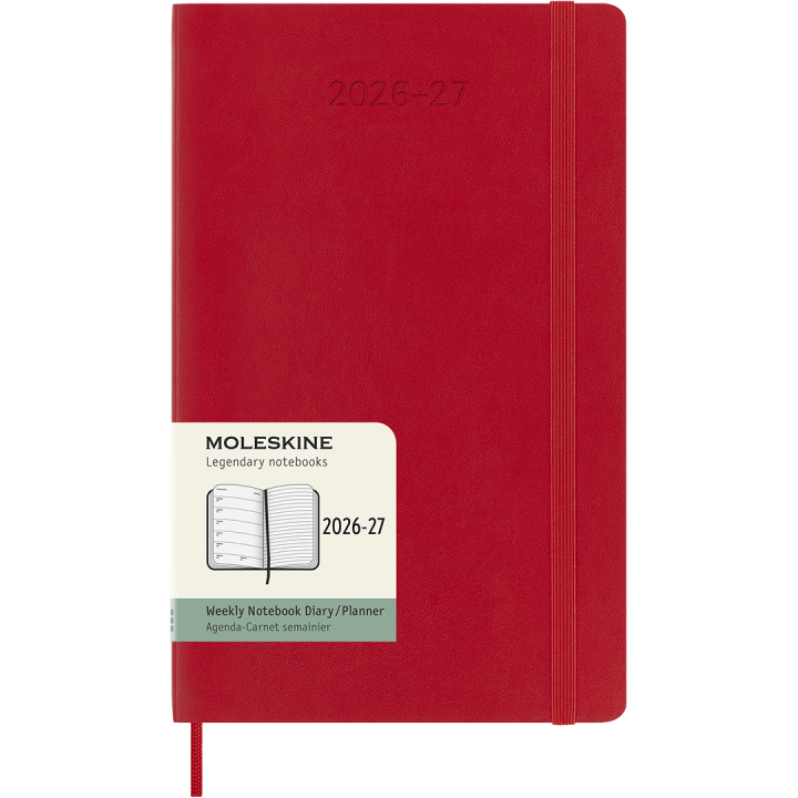 Kalenteri 18M WeekNote Soft Cover Large Red ryhmässä Paperit ja Lehtiöt / Kalenterit / 18 kk kalenterit @ Pen Store (137020)