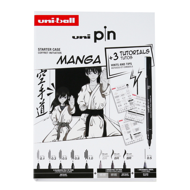 Pin Fine Line Manga Set ryhmässä Kynät / Taiteilijakynät / Finelinerit @ Pen Store (137083)