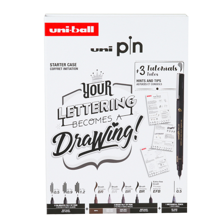 Pin Fine Line Lettering Set ryhmässä Kynät / Taiteilijakynät / Finelinerit @ Pen Store (137084)