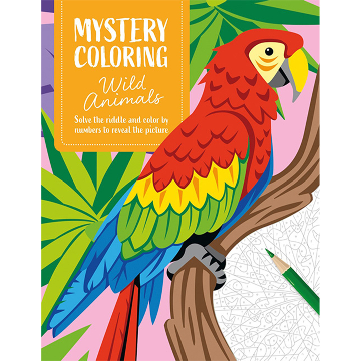 Mystery Coloring Wild Animals ryhmässä Askartelu ja Harrastus / Kirjat / Aikuisten värityskirjat @ Pen Store (137183)