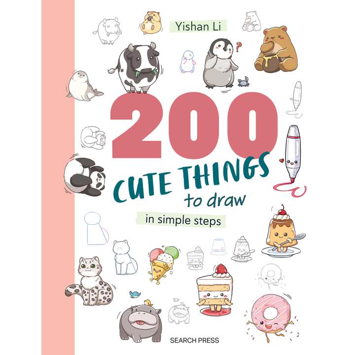 200 Cute Things to Draw ryhmässä Askartelu ja Harrastus / Kirjat / Ohjekirjat @ Pen Store (137199)