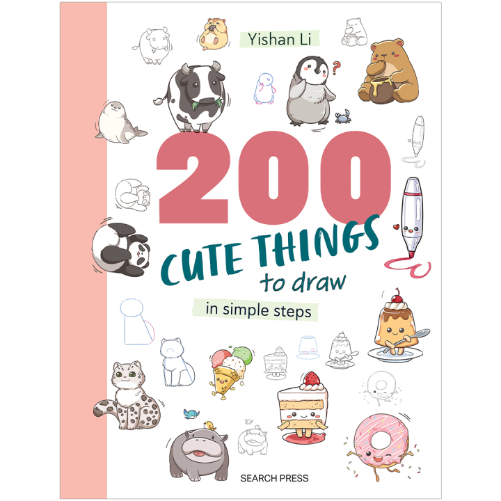 200 Cute Things to Draw ryhmässä Askartelu ja Harrastus / Kirjat / Ohjekirjat @ Pen Store (137199)