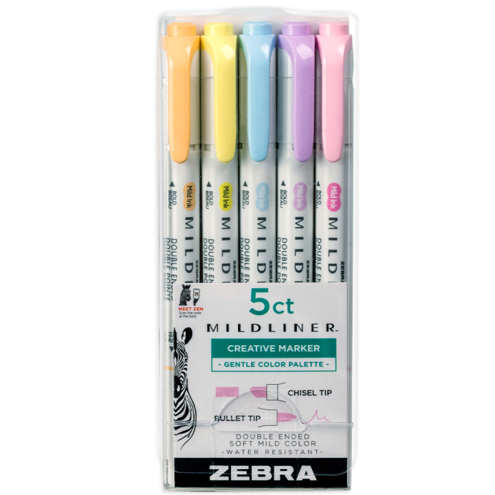 Mildliner 5 kpl Gentle  ryhmässä Kynät / Taiteilijakynät / Maalitussit @ Pen Store (137262)