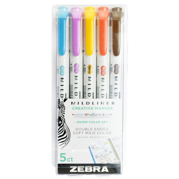 Mildliner 5 kpl Warm ryhmässä Kynät / Taiteilijakynät / Maalitussit @ Pen Store (137263)