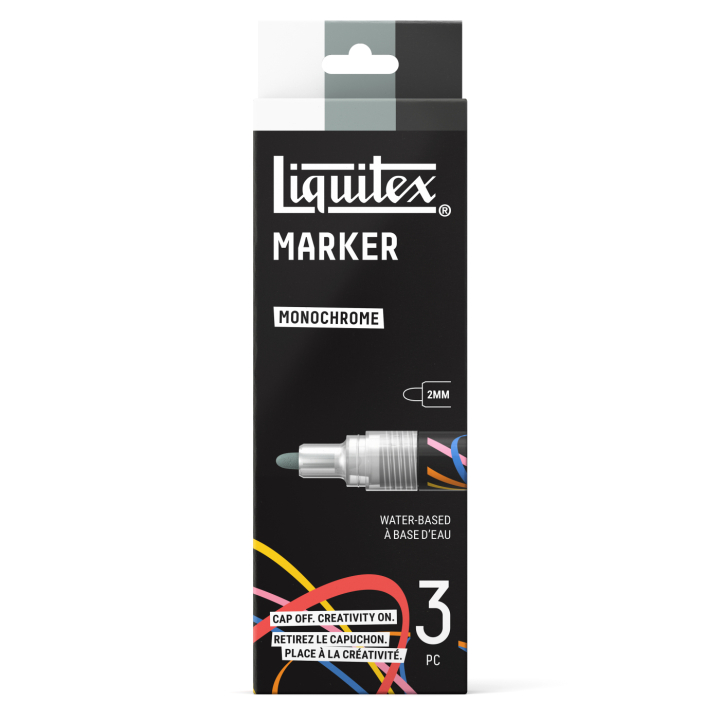 Marker Monochrome 3-sainen setti ryhmässä Kynät / Taiteilijakynät / Akryylitussit @ Pen Store (137367)