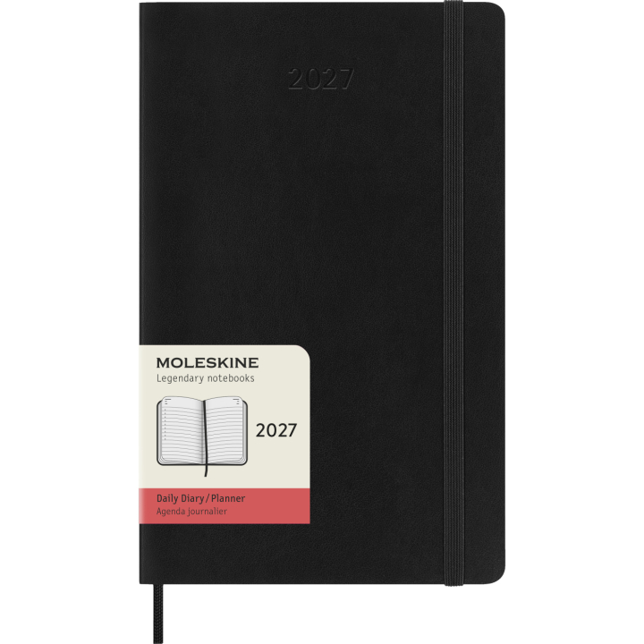 Kalenteri 12M Daily 2027 Softcover Large Black ryhmässä Paperit ja Lehtiöt / Kalenterit / 12 kk kalenterit @ Pen Store (137424)