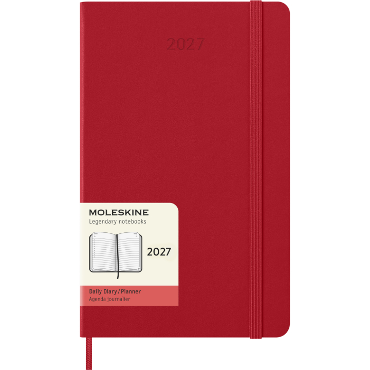 Kalenteri 12M Daily 2027 Hardcover Large Red ryhmässä Paperit ja Lehtiöt / Kalenterit / 12 kk kalenterit @ Pen Store (137426)