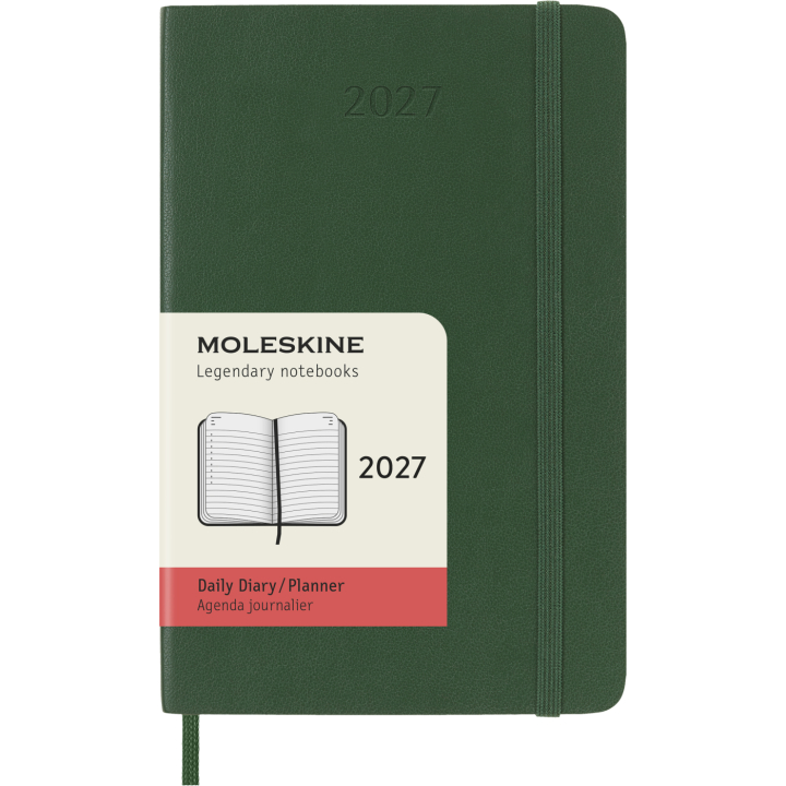 Kalenteri 12M Daily 2027 Softcover Pocket Myrtle Green ryhmässä Paperit ja Lehtiöt / Kalenterit / 12 kk kalenterit @ Pen Store (137431)