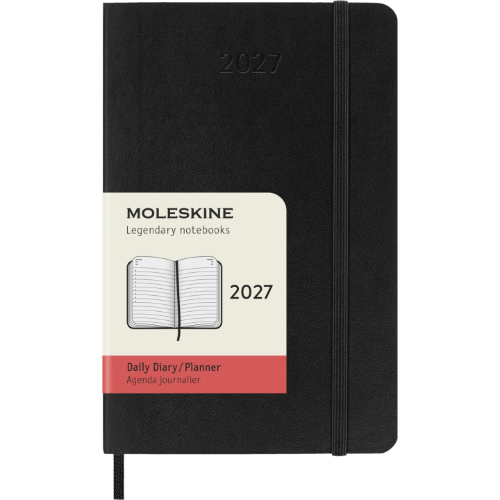 Kalenteri 12M Daily 2027 Softcover Pocket Black ryhmässä Paperit ja Lehtiöt / Kalenterit / 12 kk kalenterit @ Pen Store (137433)