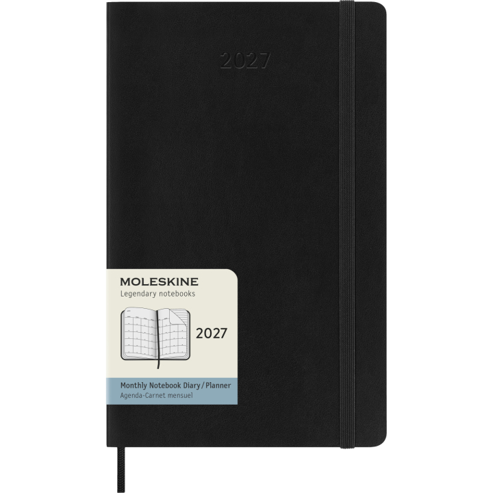 Kalenteri 12M Monthly 2027 Softcover Large Black ryhmässä Paperit ja Lehtiöt / Kalenterit / 12 kk kalenterit @ Pen Store (137439)