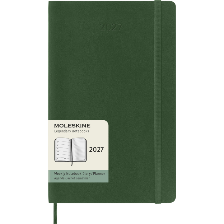 Kalenteri 12M Weekly Notebook 2027 Softcover Large Myrtle Green  ryhmässä Paperit ja Lehtiöt / Kalenterit / 12 kk kalenterit @ Pen Store (137453)