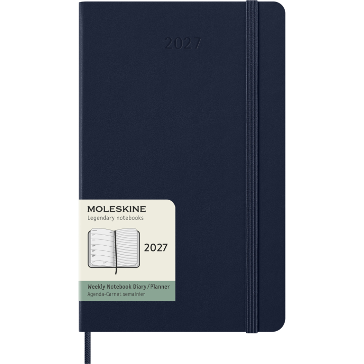 Kalenteri 12M Weekly Notebook 2027 Hardcover Large Sapphire Blue  ryhmässä Paperit ja Lehtiöt / Kalenterit / 12 kk kalenterit @ Pen Store (137457)