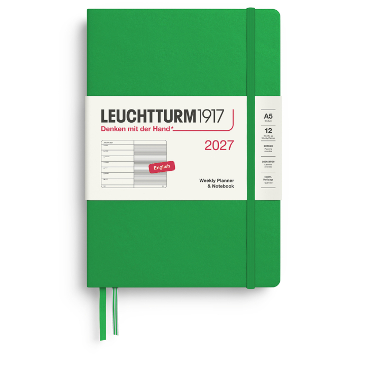Kalenteri Weekly Planner & Notebook 2026 A5 Spring Leaf ryhmässä Paperit ja Lehtiöt / Kalenterit / 12 kk kalenterit @ Pen Store (137520)