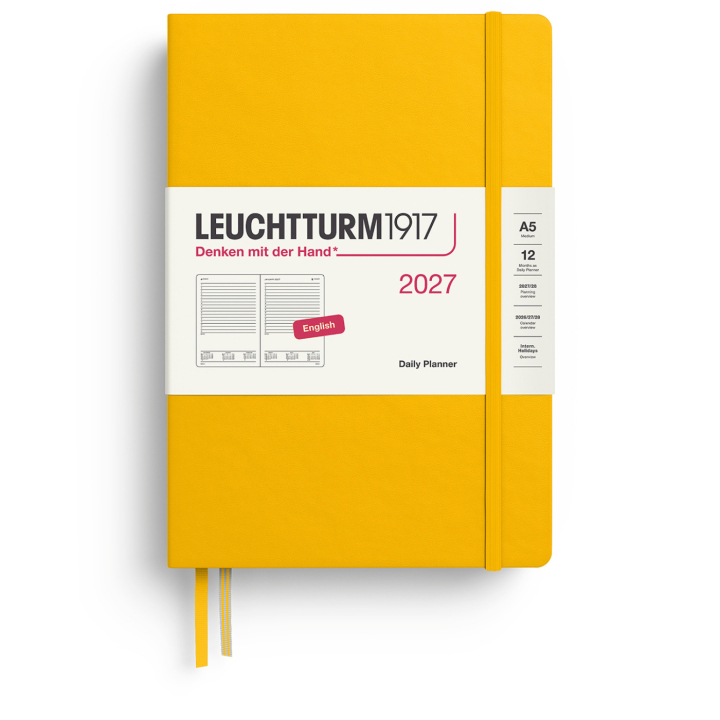 Kalenteri Daily Planner 2027 A5 Sunflower ryhmässä Paperit ja Lehtiöt / Kalenterit / 12 kk kalenterit @ Pen Store (137529)