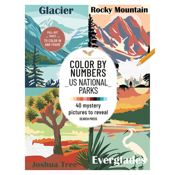 Color by Numbers: US National Parks ryhmässä Askartelu ja Harrastus / Kirjat / Ohjekirjat @ Pen Store (137576)
