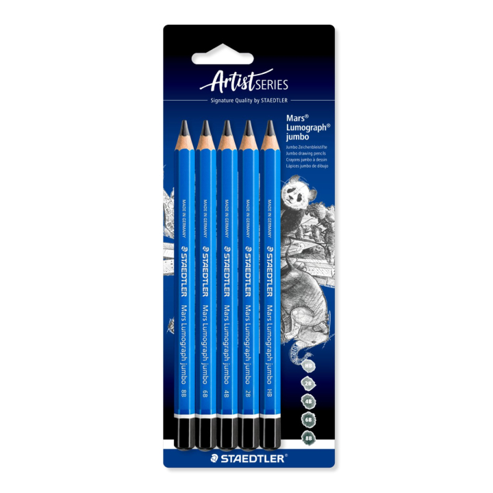 Lyijykynä Mars Lumograph Jumbo 5-setti ryhmässä Kynät / Kirjoittaminen / Lyijykynät @ Pen Store (137597)