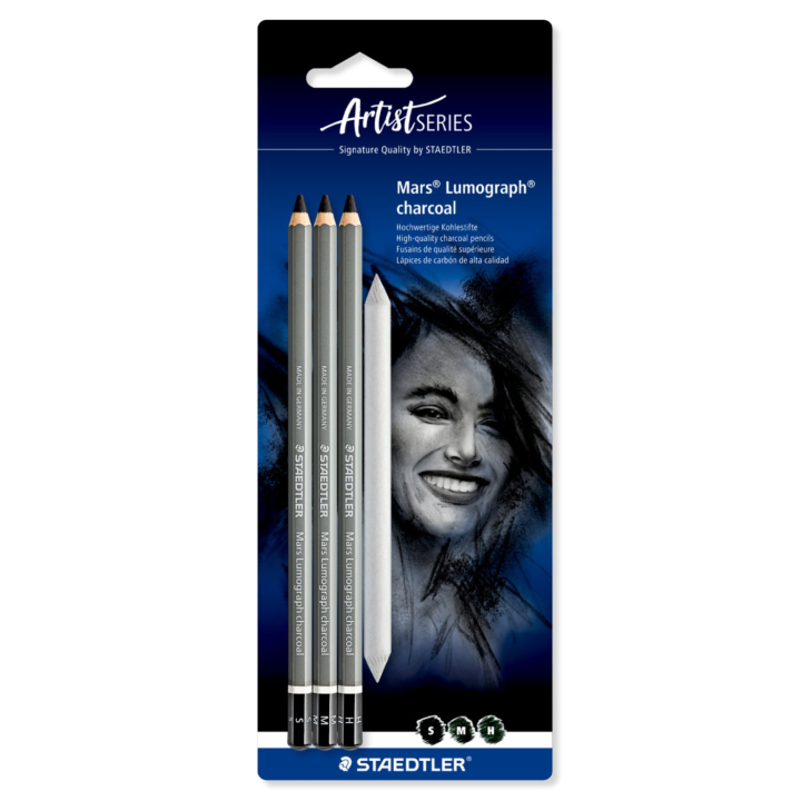 Hiilikynä Mars Lumograph Set ryhmässä Taiteilijatarvikkeet / Liidut ja lyijyt / Hiilikynät ja hiilet @ Pen Store (137601)