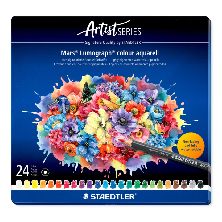 Vesivärikynät Mars Lumograph 24-setti ryhmässä Kynät / Taiteilijakynät / Akvarellikynät @ Pen Store (137605)