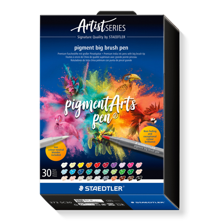 Pigment Arts Big Brush Pen 30-setti + ryhmässä Kynät / Taiteilijakynät / Sivellinkynät @ Pen Store (137632)