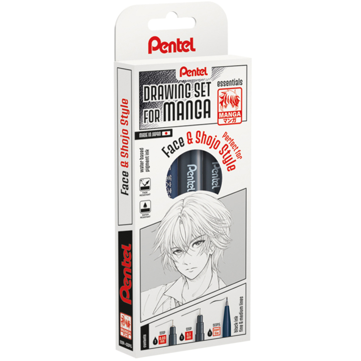 Drawing Set Manga Face & Shojo ryhmässä Kynät / Taiteilijakynät / Finelinerit @ Pen Store (137666)