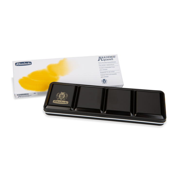 Akademie Akvarelli Half Pans 12-setti + 12 tyhjät ryhmässä Taiteilijatarvikkeet / Taiteilijavärit / Akvarellivärit / Akvarellinapit @ Pen Store (137801)