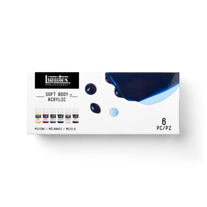 Akryylimaali Soft Body Mixing Set 6x22 ml ryhmässä Taiteilijatarvikkeet / Taiteilijavärit / Akryylivärit @ Pen Store (137837)