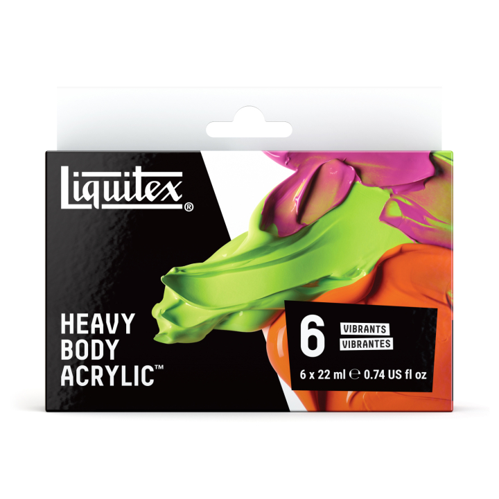 Akryyliväri Heavy Body Vibrant Set 6x22 ml ryhmässä Taiteilijatarvikkeet / Taiteilijavärit / Akryylivärit @ Pen Store (137846)