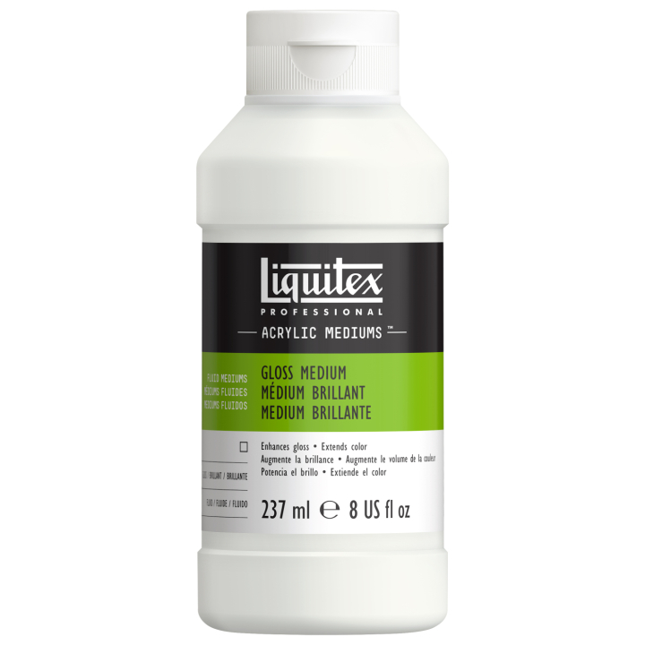 Akryylimedium Gloss Medium 237 ml ryhmässä Taiteilijatarvikkeet / Maalausnesteet ja lakat / Maalinesteet akryyliväreille @ Pen Store (137864)