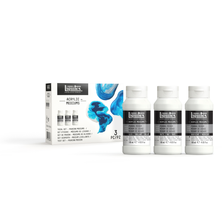 Pouring Medium 3-setti ryhmässä Taiteilijatarvikkeet / Maalausnesteet ja lakat / Maalinesteet akryyliväreille @ Pen Store (137867)