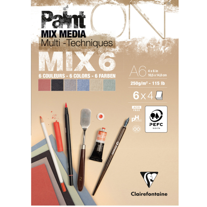 Paint'ON Monitekniikkalehtiö Mix6 A6 ryhmässä Paperit ja Lehtiöt / Taiteilijalehtiöt / Mixed media-lehtiöt @ Pen Store (137962)