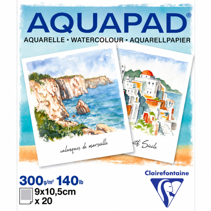 Aquapad akvarellilehtiö 9x10,5 cm ryhmässä Paperit ja Lehtiöt / Taiteilijalehtiöt / Akvarellipaperit @ Pen Store (137970)