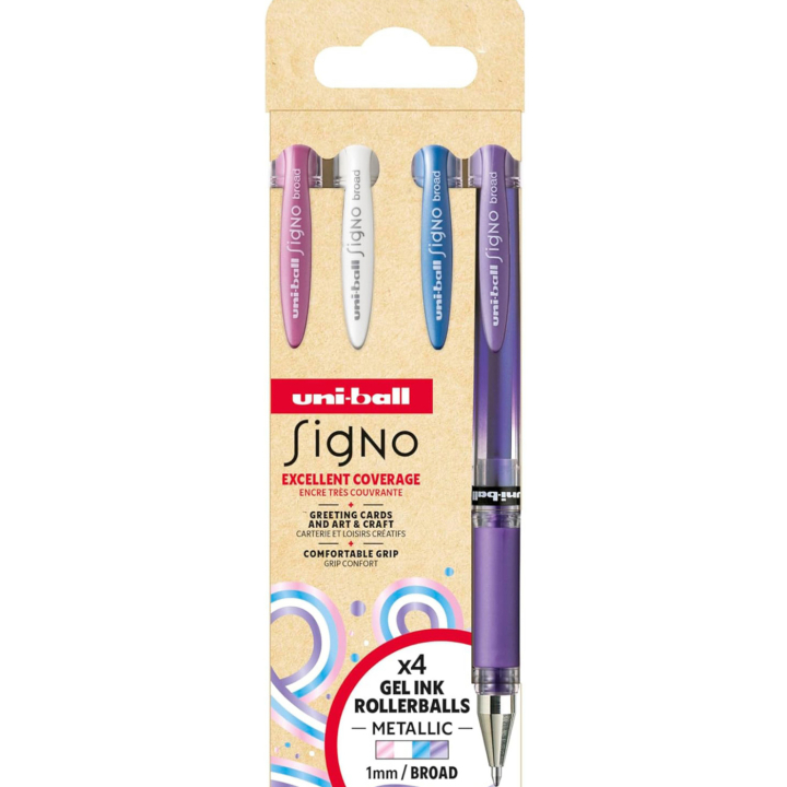 Signo Broad Um-153 Gel 4-osainen setti No2 ryhmässä Kynät / Kirjoittaminen / Geelikynät @ Pen Store (137978)