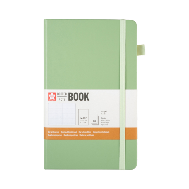 Notebook 13x21 cm Hard Cover Pale Patina Dotted ryhmässä Paperit ja Lehtiöt / Kirjoitus ja muistiinpanot / Muistikirjat @ Pen Store (137992)