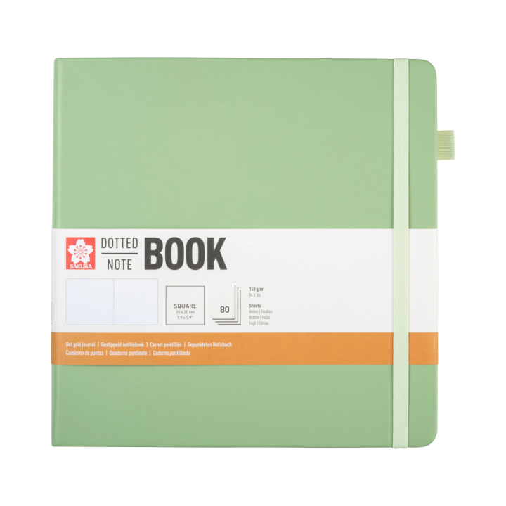 Notebook 20x20 cm Hard Cover Pale Patina Dotted ryhmässä Paperit ja Lehtiöt / Kirjoitus ja muistiinpanot / Muistikirjat @ Pen Store (137993)
