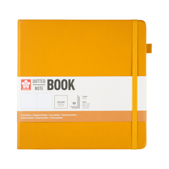 Notebook 20x20 cm Hard Cover Japanese Kerria Dotted ryhmässä Paperit ja Lehtiöt / Kirjoitus ja muistiinpanot / Muistikirjat @ Pen Store (137994)