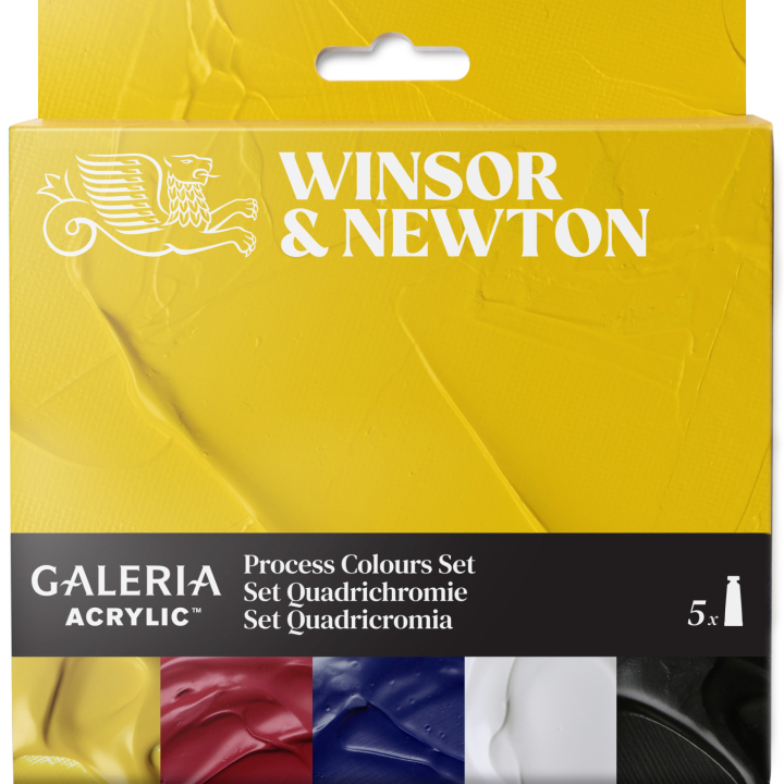Galeria Akryylimaali 5x60ml Process set ryhmässä Taiteilijatarvikkeet / Taiteilijavärit / Akryylivärit @ Pen Store (138041)