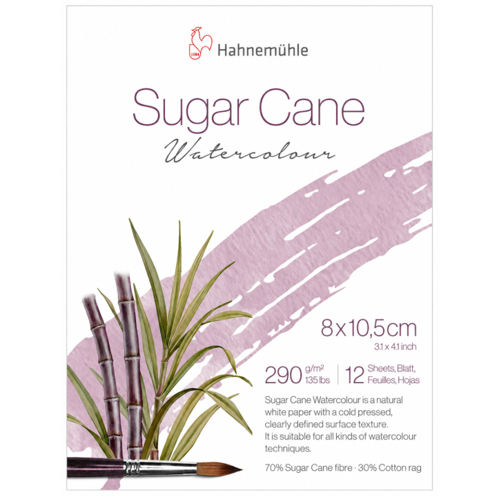 Akvarelliilehtiö Sugar Cane 290g 8x10,5 cm ryhmässä Paperit ja Lehtiöt / Taiteilijalehtiöt / Akvarellipaperit @ Pen Store (138053)
