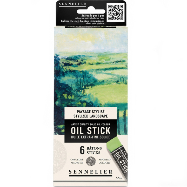 Oil Stick Mini 6-setti Stylish landscape ryhmässä Taiteilijatarvikkeet / Liidut ja lyijyt / Öljyliidut @ Pen Store (138061)