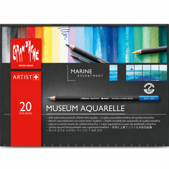 Museum Aquarelle Marine 20 kpl ryhmässä Kynät / Taiteilijakynät / Akvarellikynät @ Pen Store (138085)