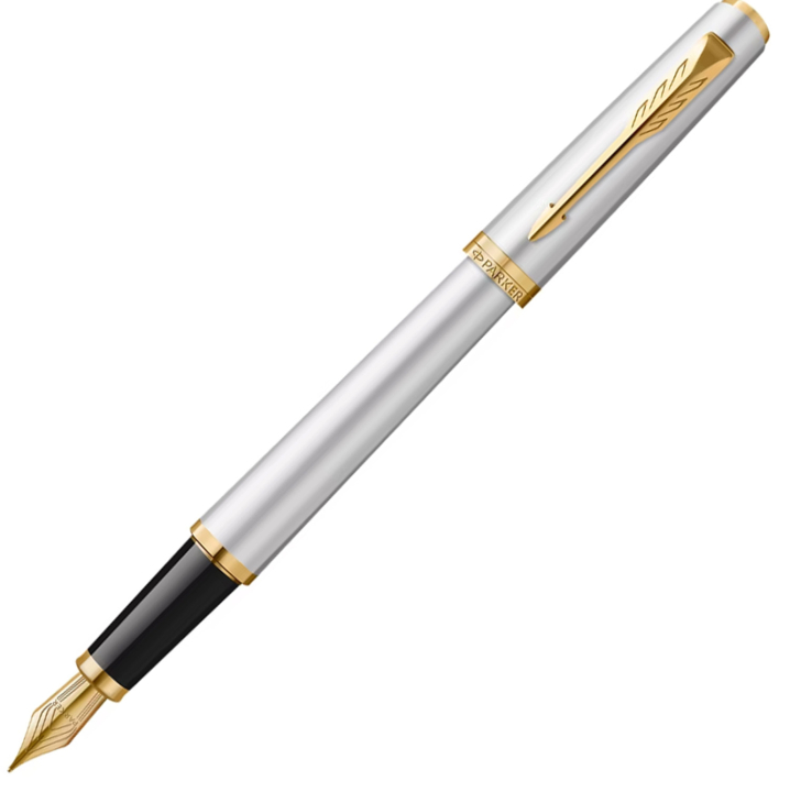 Meridian Chrome/Gold Täytekynä ryhmässä Kynät / Fine Writing / Täytekynät @ Pen Store (138303_r)