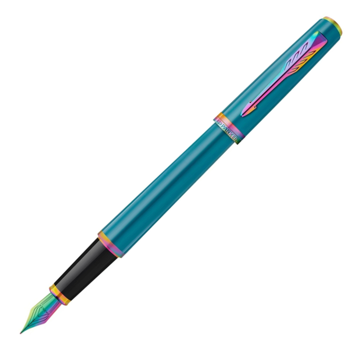 Meridian Teal/Rainbow Täytekynä ryhmässä Kynät / Fine Writing / Luksuskynät @ Pen Store (138327_r)
