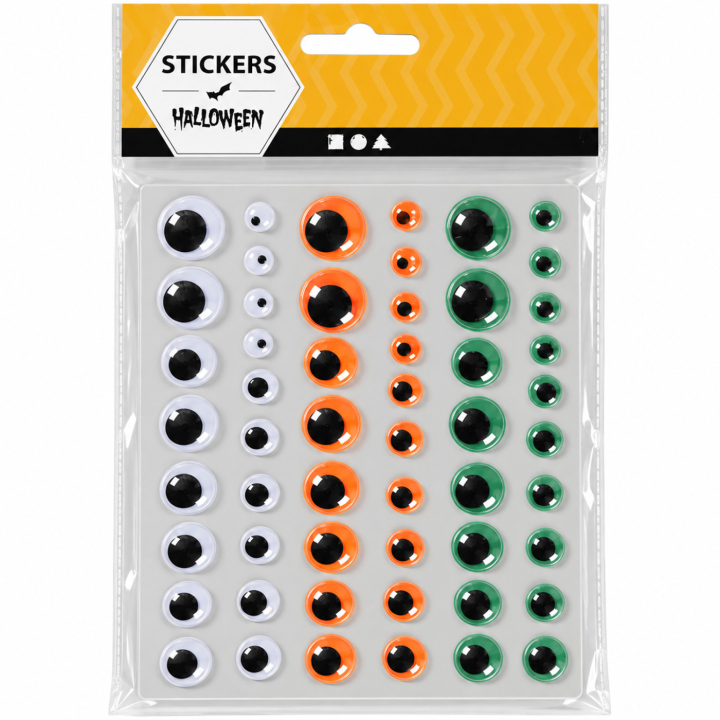 Liikkuvat silmät Halloween 54 kpl itseliimautuvat ryhmässä Kids / Hauskaa oppimista / Askartelutarvikkeet lapsille / Koristeet ja Tarvikkeet @ Pen Store (138367)