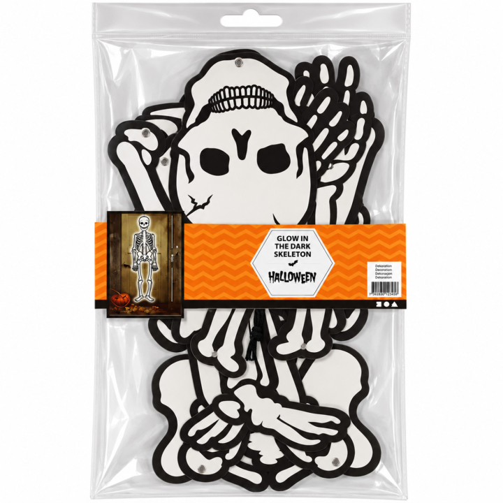Pimeässä hohtava luuranko 120 cm ryhmässä Kids / Lomat ja vuodenajat lapsille / Lasten Halloween @ Pen Store (138370)