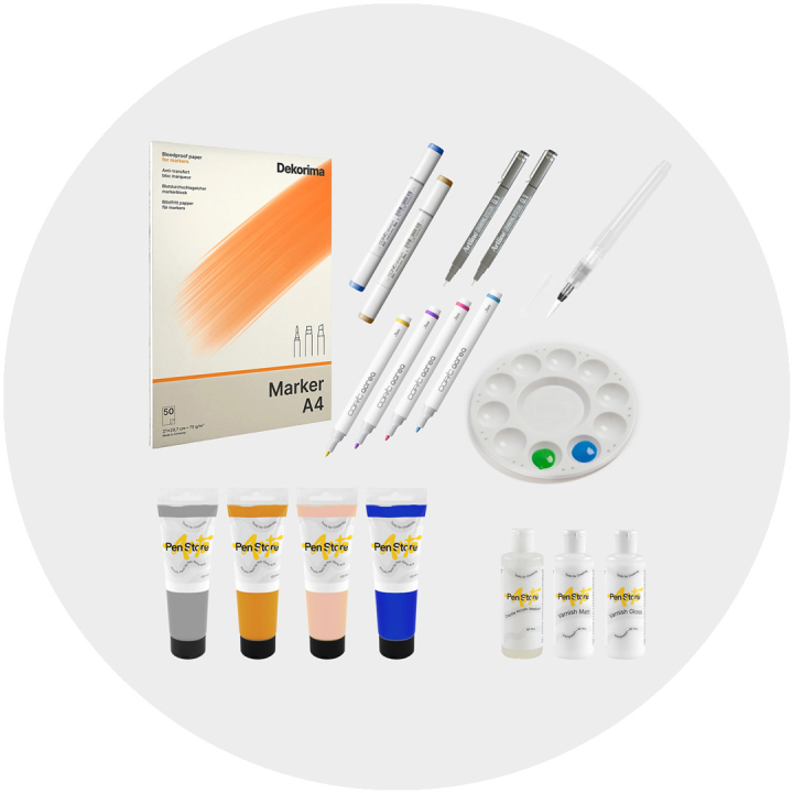 Mini Creativity Bundle ryhmässä Taiteilijatarvikkeet / Taiteilijasetit / Maalaussetit @ Pen Store (bundle_1)