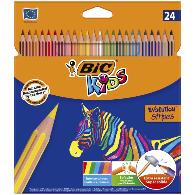 Kids Evolution Stripes Värikynät 24-setti (5 vuota+)