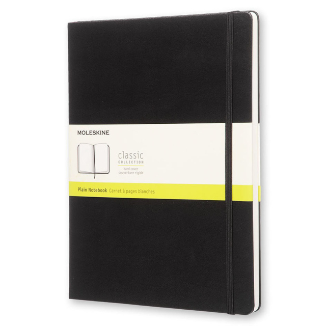 Classic Hard Cover Notebook XL Musta